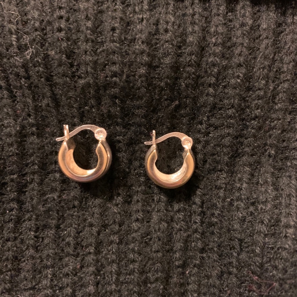 Sterling silver 925 half inch mini hoops